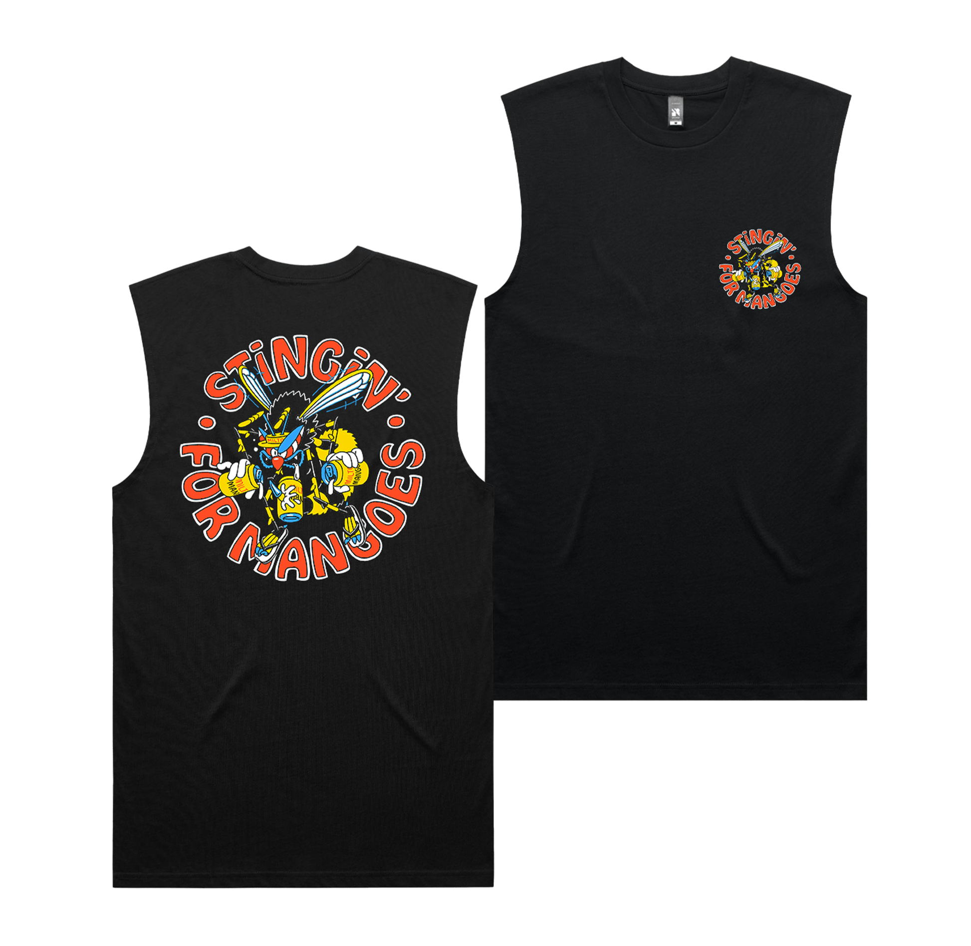 Stingin' 5 Muscle Tee Black T-Shirts Milton Mango