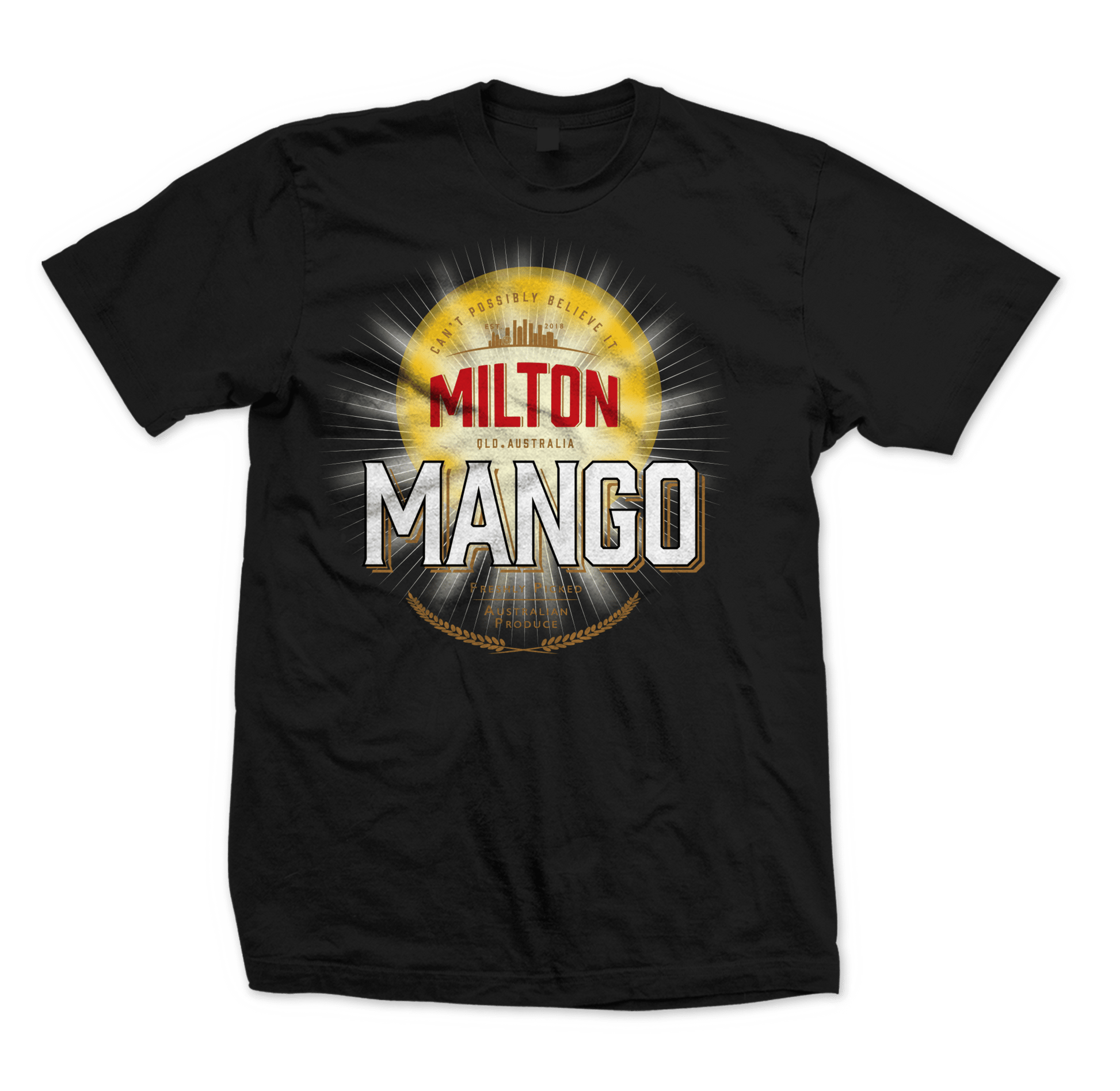 The Caxton Tee Black T-Shirts Milton Mango