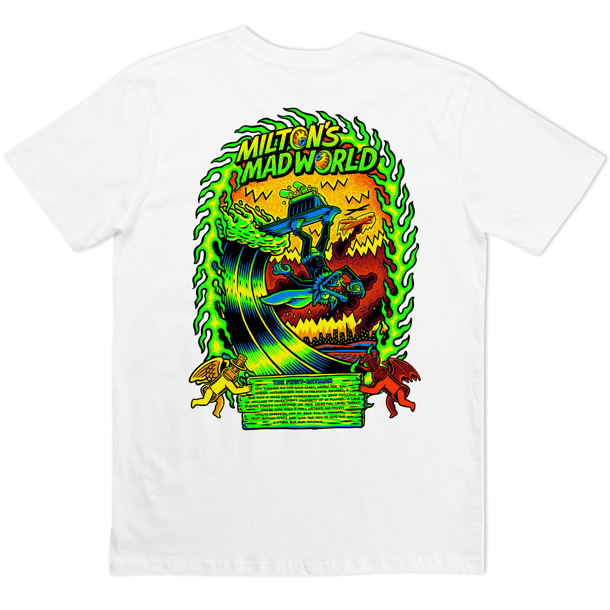 The Fruit-Bat Tee White T-Shirts Milton Mango