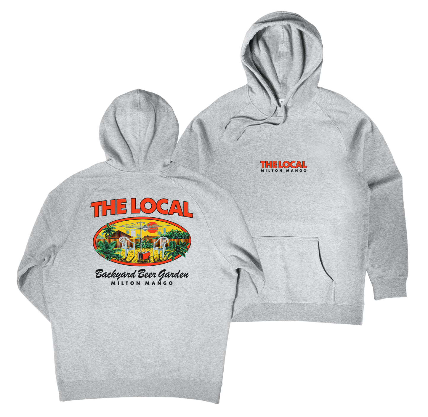 The Local Hoodie Grey Hoodie Milton Mango
