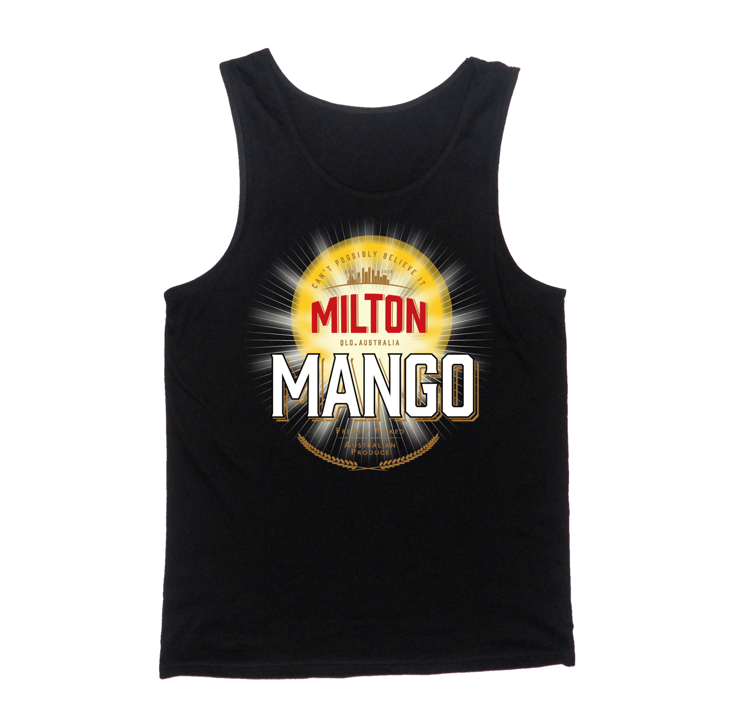 The Normanby Singlet Black Singlets Milton Mango