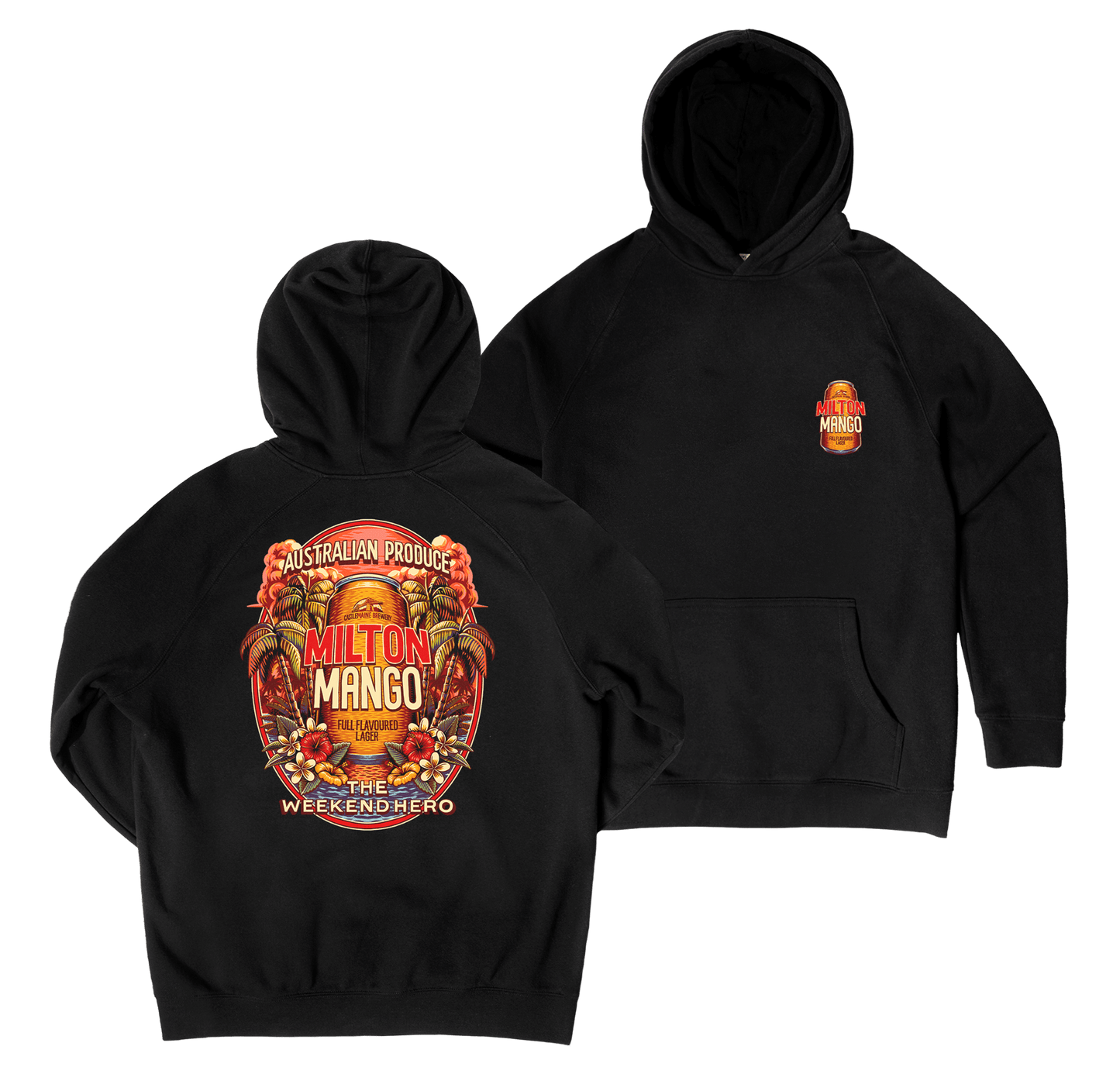 Weekend Hero Hoodie Black Hoodie Milton Mango