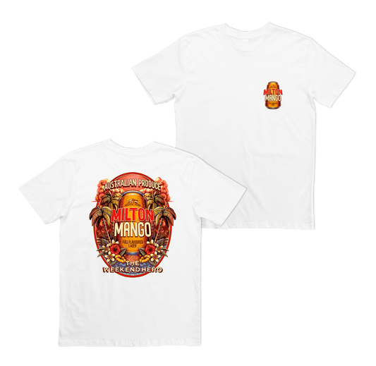 Weekend Hero Tee White T-Shirt Milton Mango