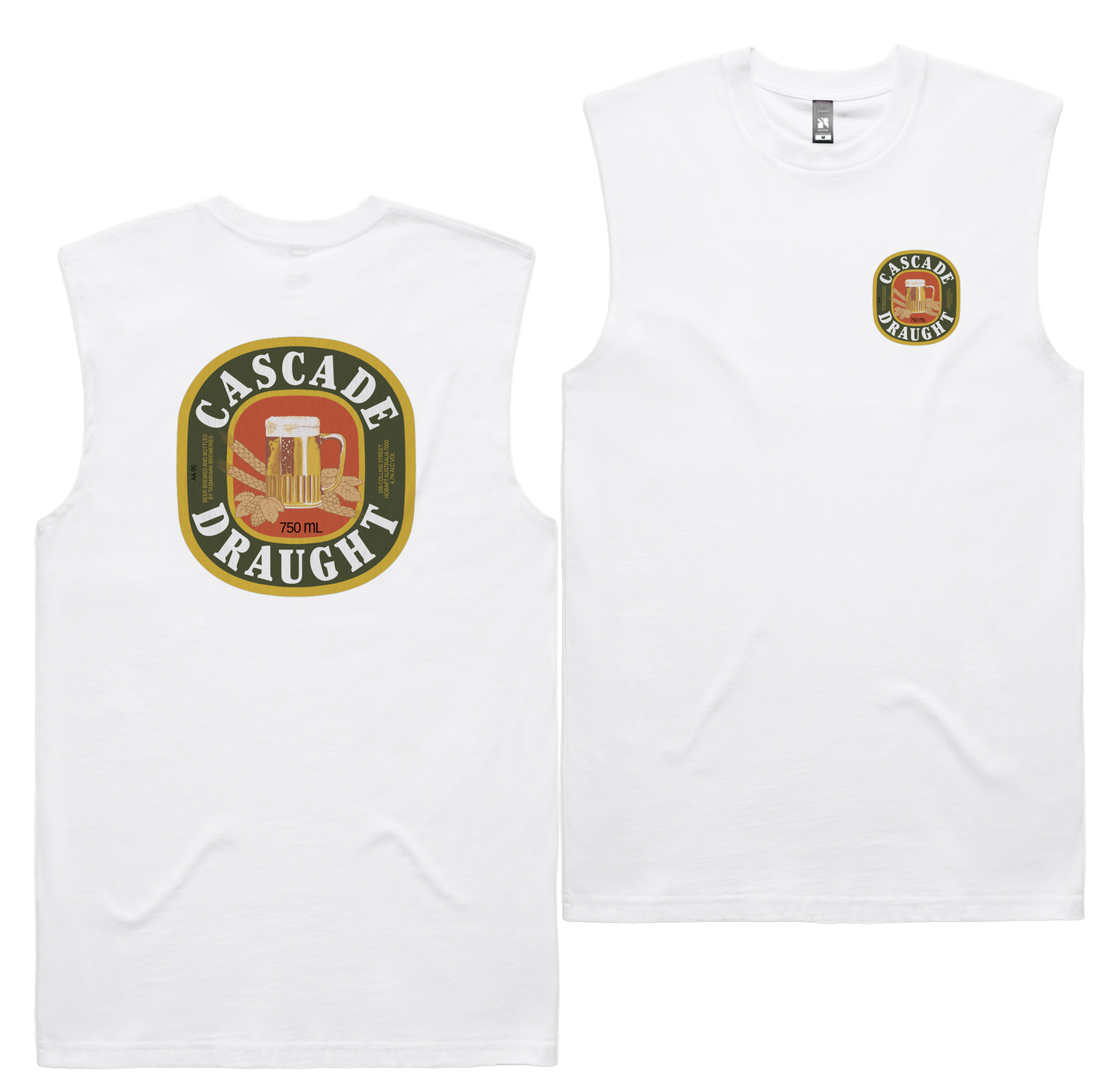 Draught Grains Tank — White front & back