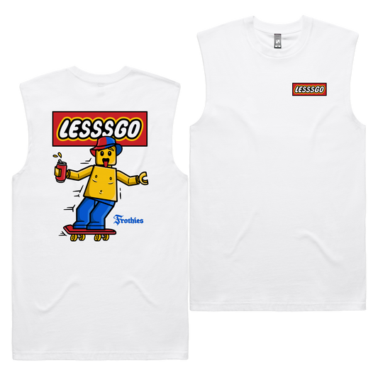 Lesssgo Knights 2026 Tank — White front & back
