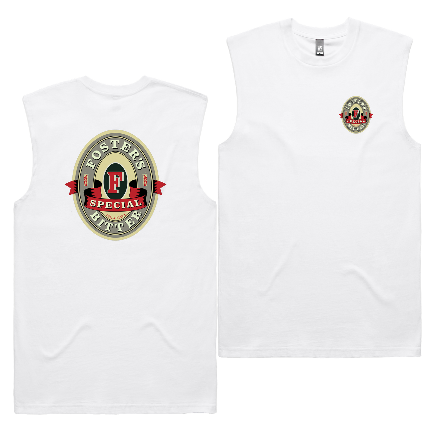 Foster's Special Tank — White front & back
