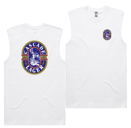 Cascade Crest Tank — White front & back