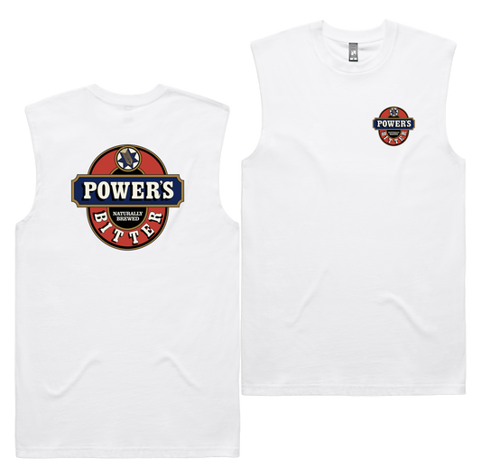 Power's Bitter Tank — White front & back