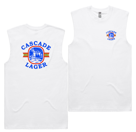 Flowing Ribbon Tank — White front & back
