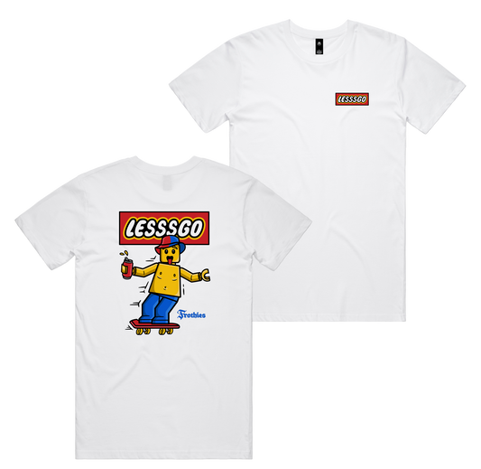 Lesssgo Knights 2026 Tee — White front & back