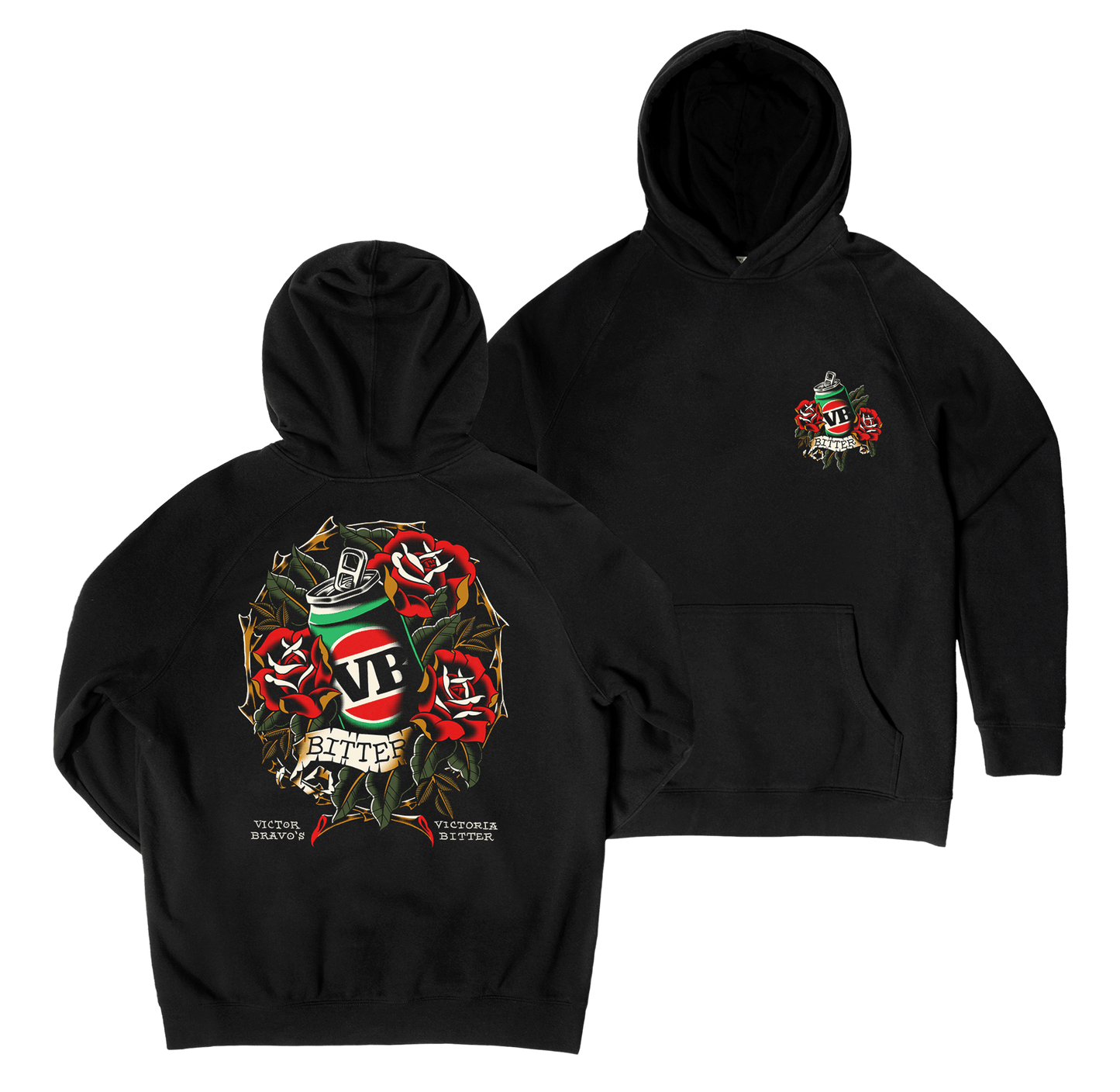 Bitter Rose Hoodie Black Hoodie Victor Bravo's