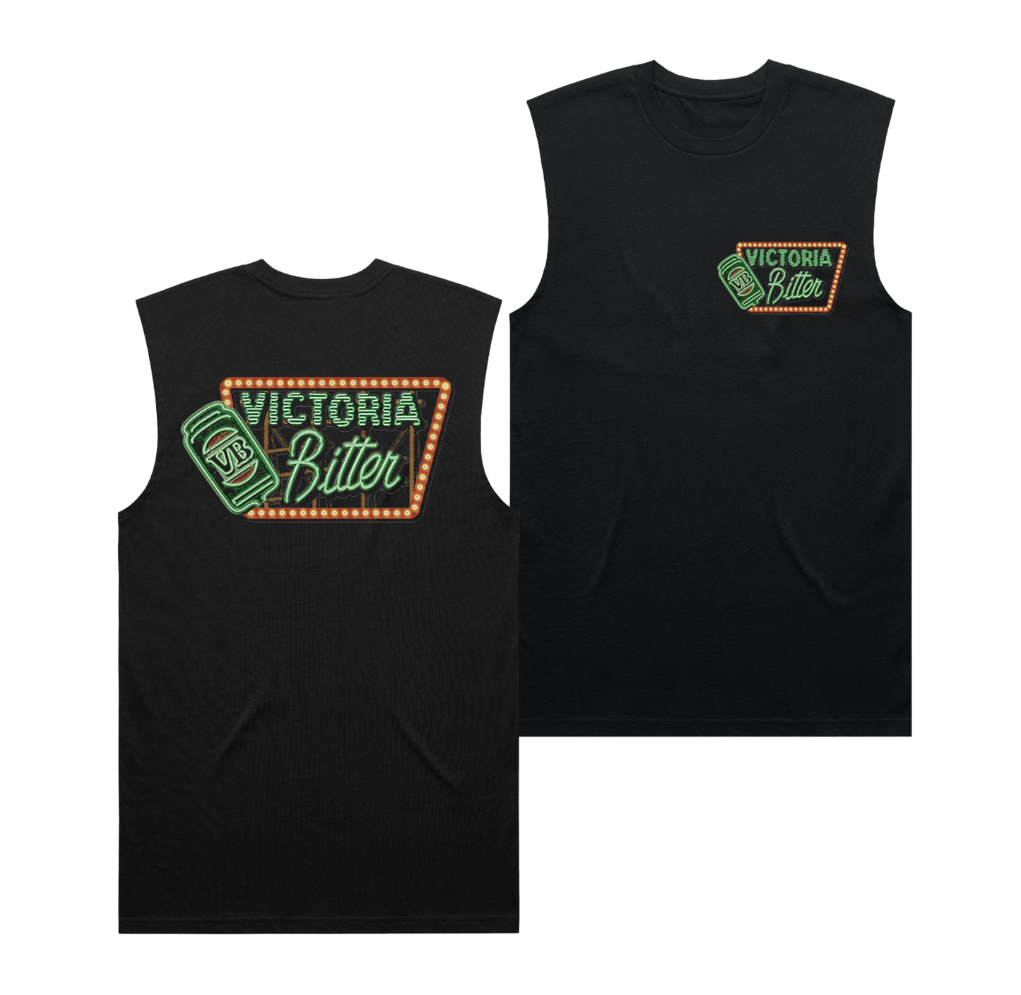 Classic Billboard Muscle Tee Black Muscle Tank Victor Bravo's