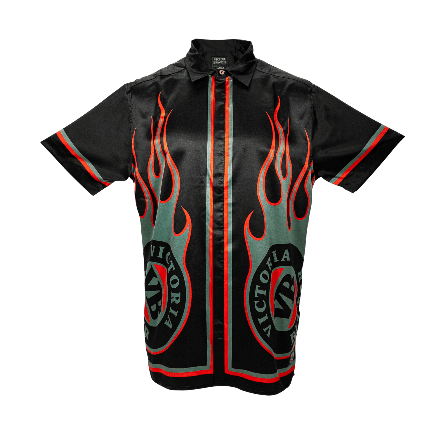 Hot & Bitter Satin Button-Up Shirt Button-up Shirt Victor Bravo's