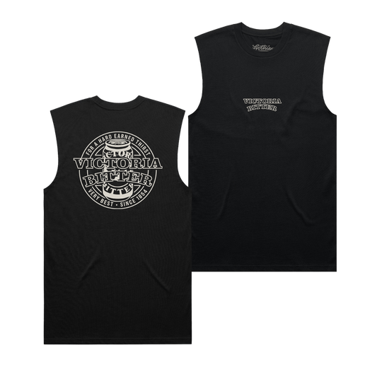 Stencil Muscle Tee Black T-Shirt Victor Bravo's