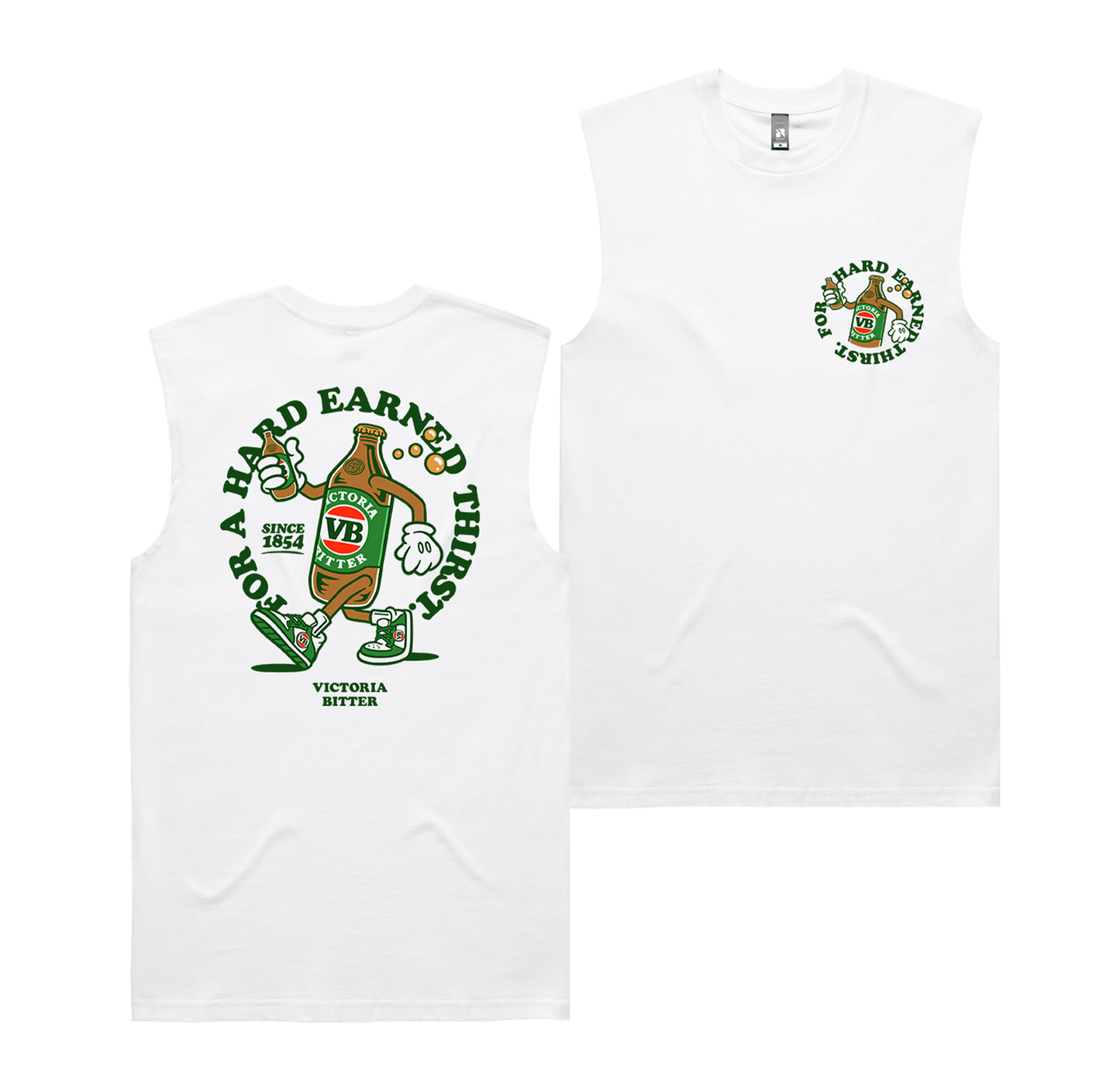 Stubby Strut Muscle Tee White Muscle Victor Bravo's