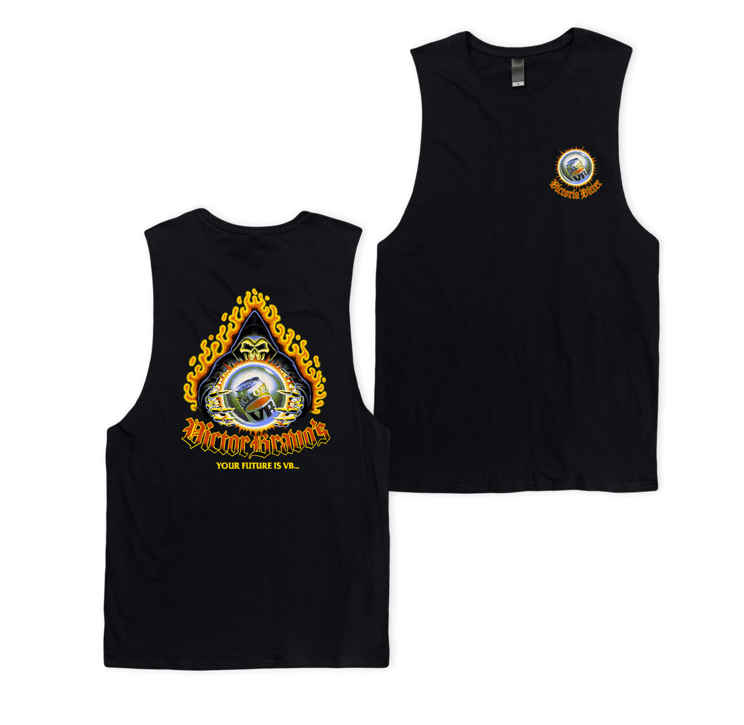 VB Fortune Muscle Tee Black Muscle Tank Victor Bravo's