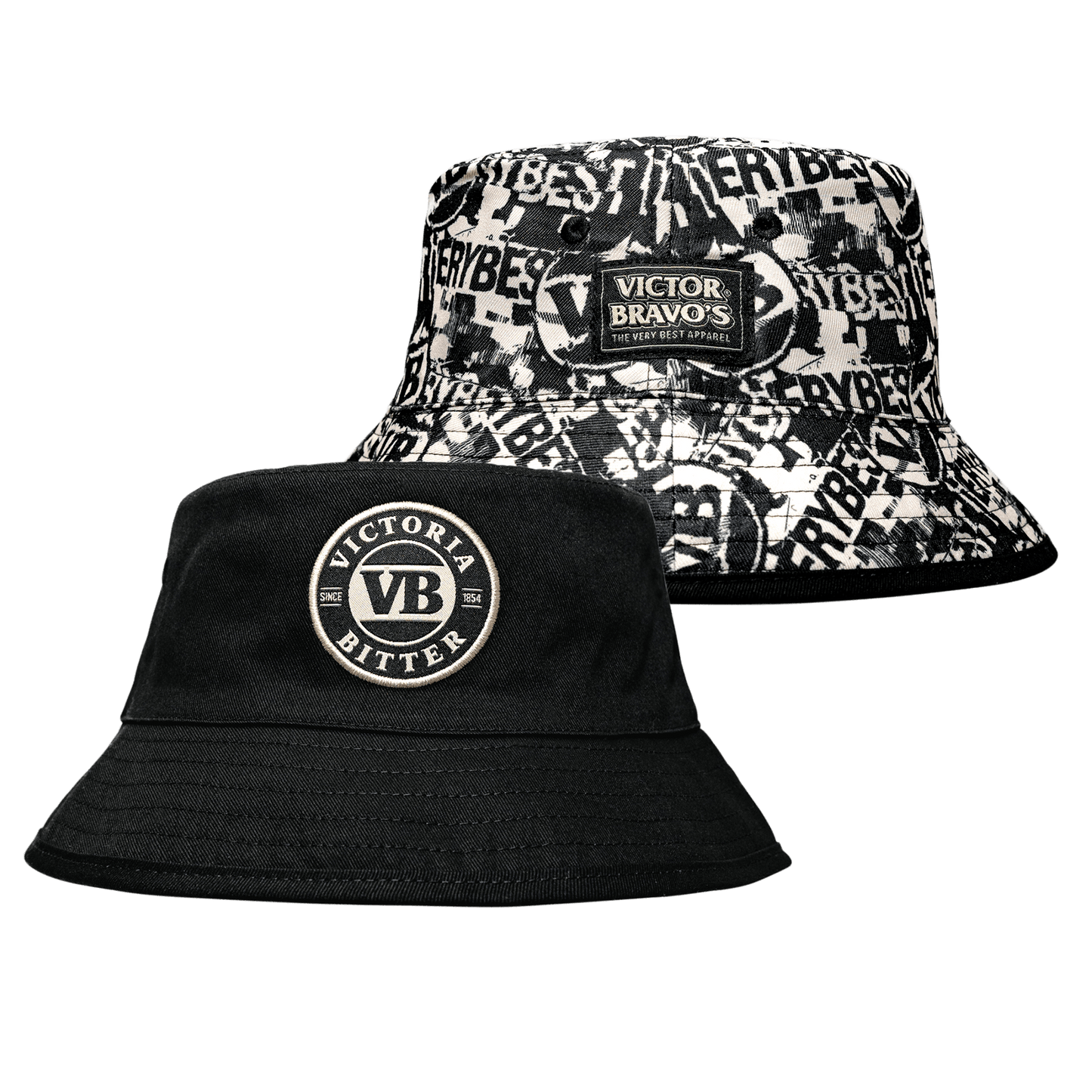 VB Glitch Reversible Bucket Hat Bucket Hat Victor Bravo's