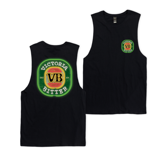 VB Neon Muscle Tee Black Muscle Tank Victor Bravo's