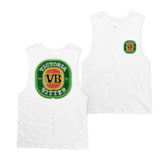 VB Neon Muscle Tee White Muscle Tank Victor Bravo's