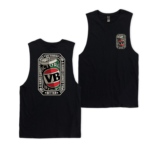 VB Stitch Up Muscle Tee Black Muscle Tank Victor Bravo's