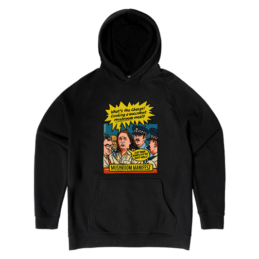 Mushroom Manifest Hoodie Black