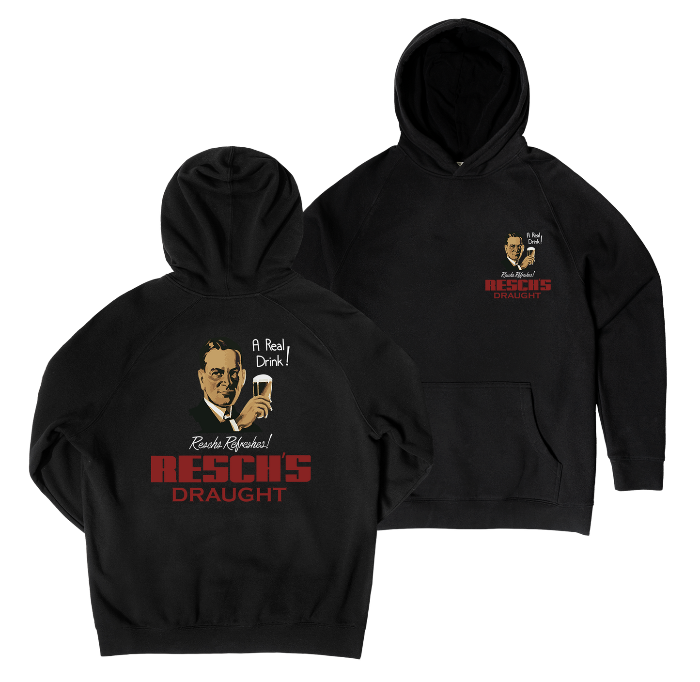 A Real Drink Hoodie — Black