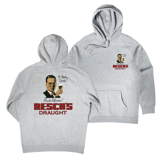 A Real Drink Hoodie — Grey Marle