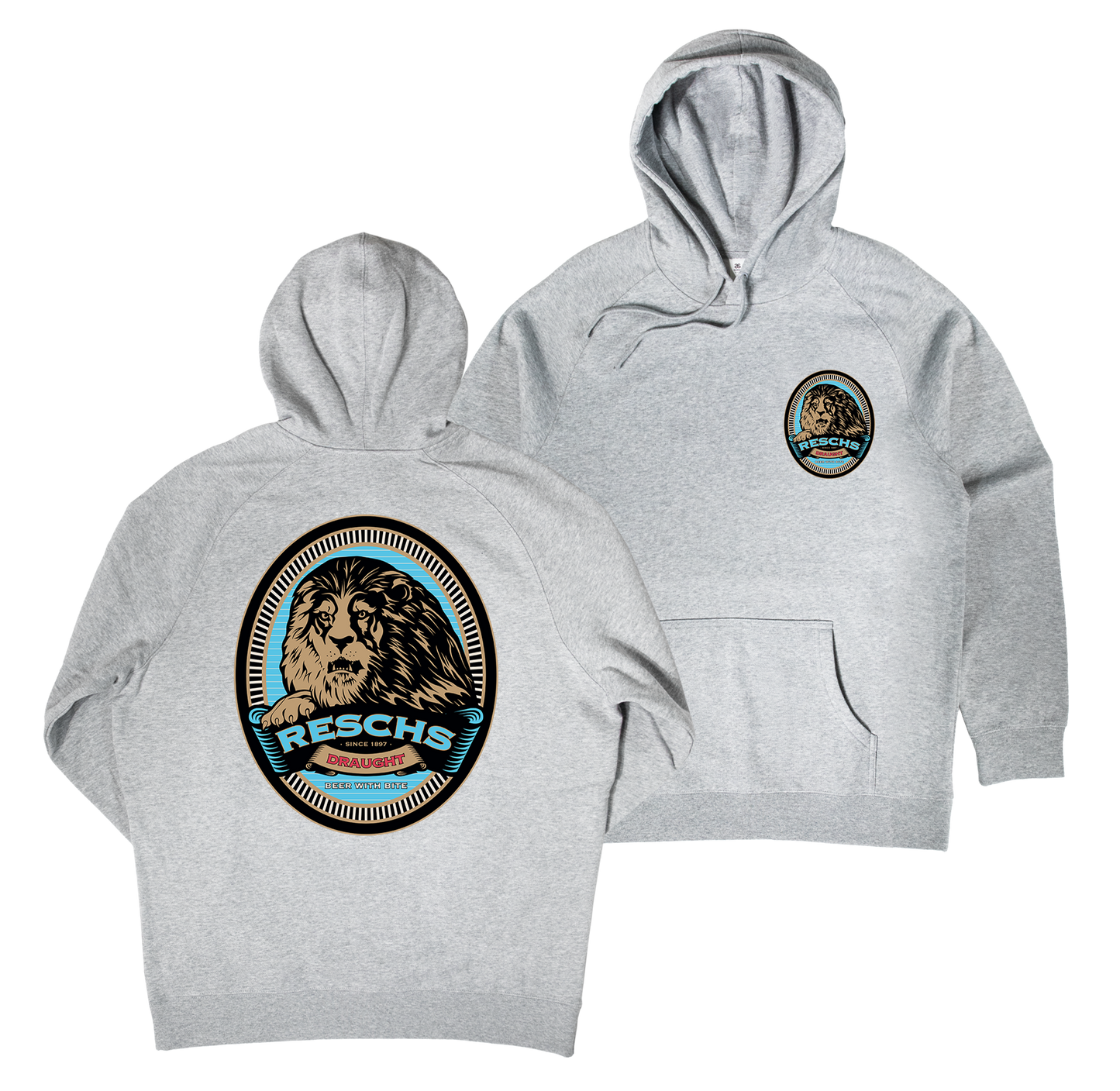 Beer With Bite Hoodie — Grey Marle