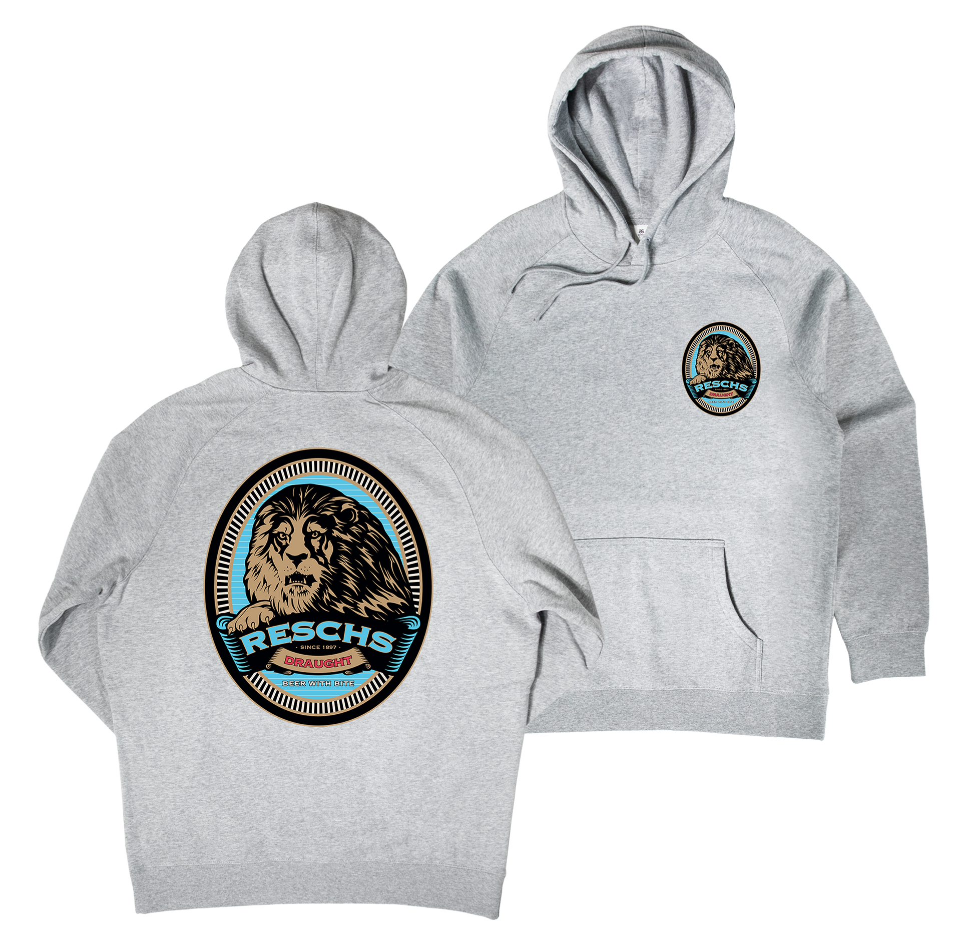 Beer With Bite Hoodie — Grey Marle