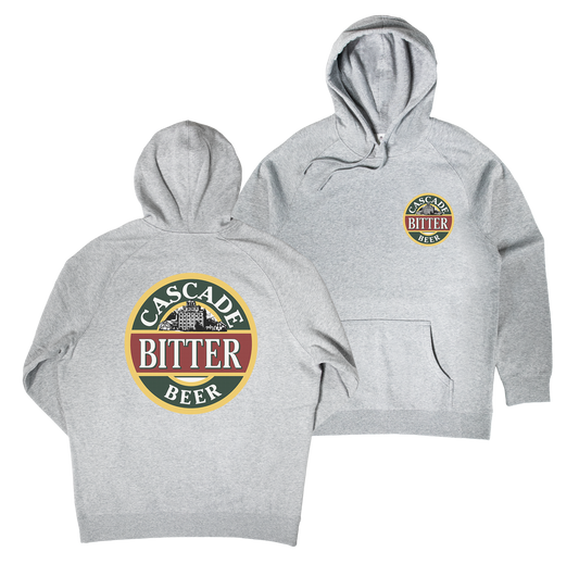 Bitter Badge Hoodie — Grey Marle