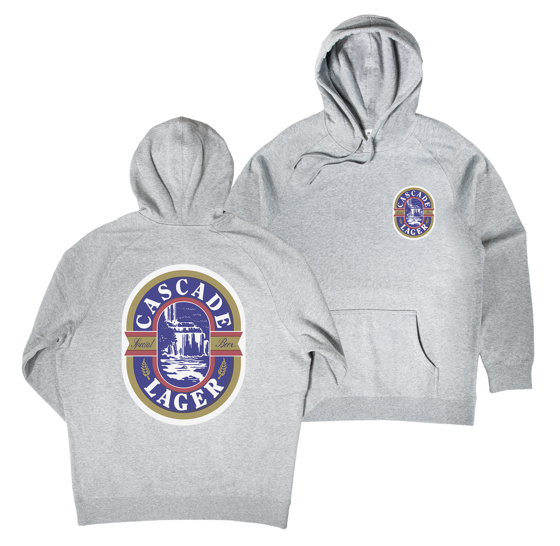 Cascade Crest Hoodie — Grey Marle