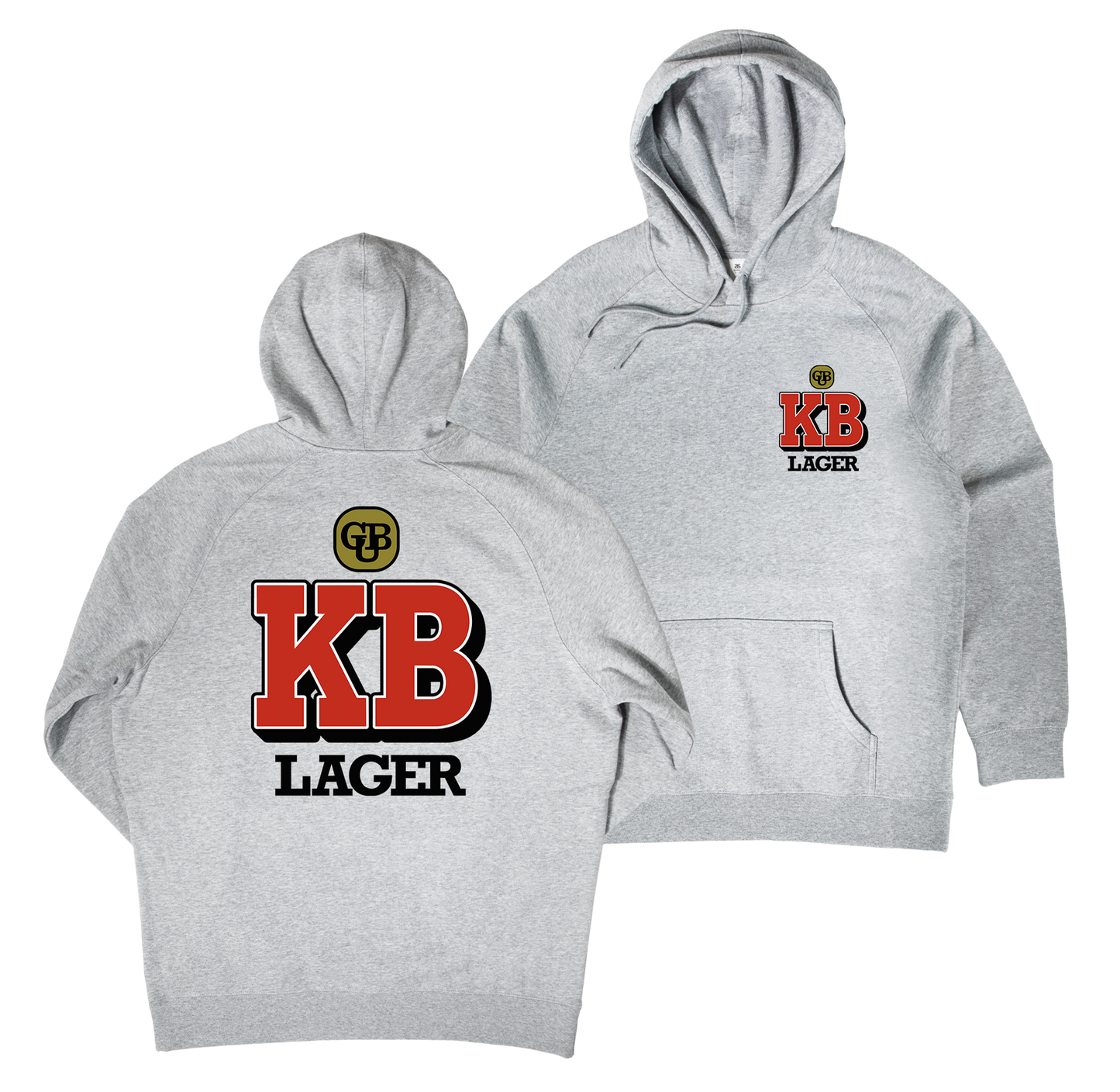 KB Larger Hoodie — Grey Marle