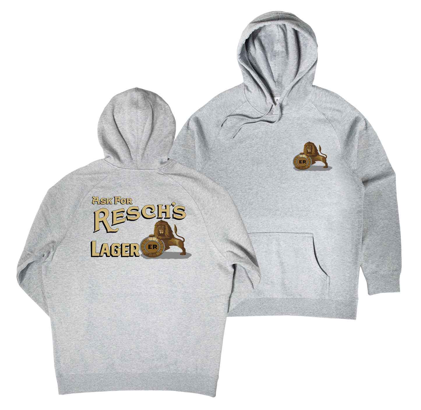 Lions Lager Hoodie — Grey Marle