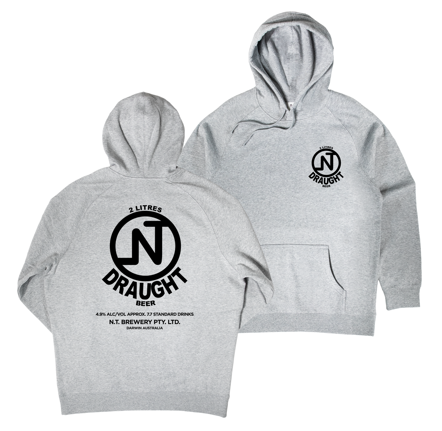 NT Draught Hoodie — Grey Marle