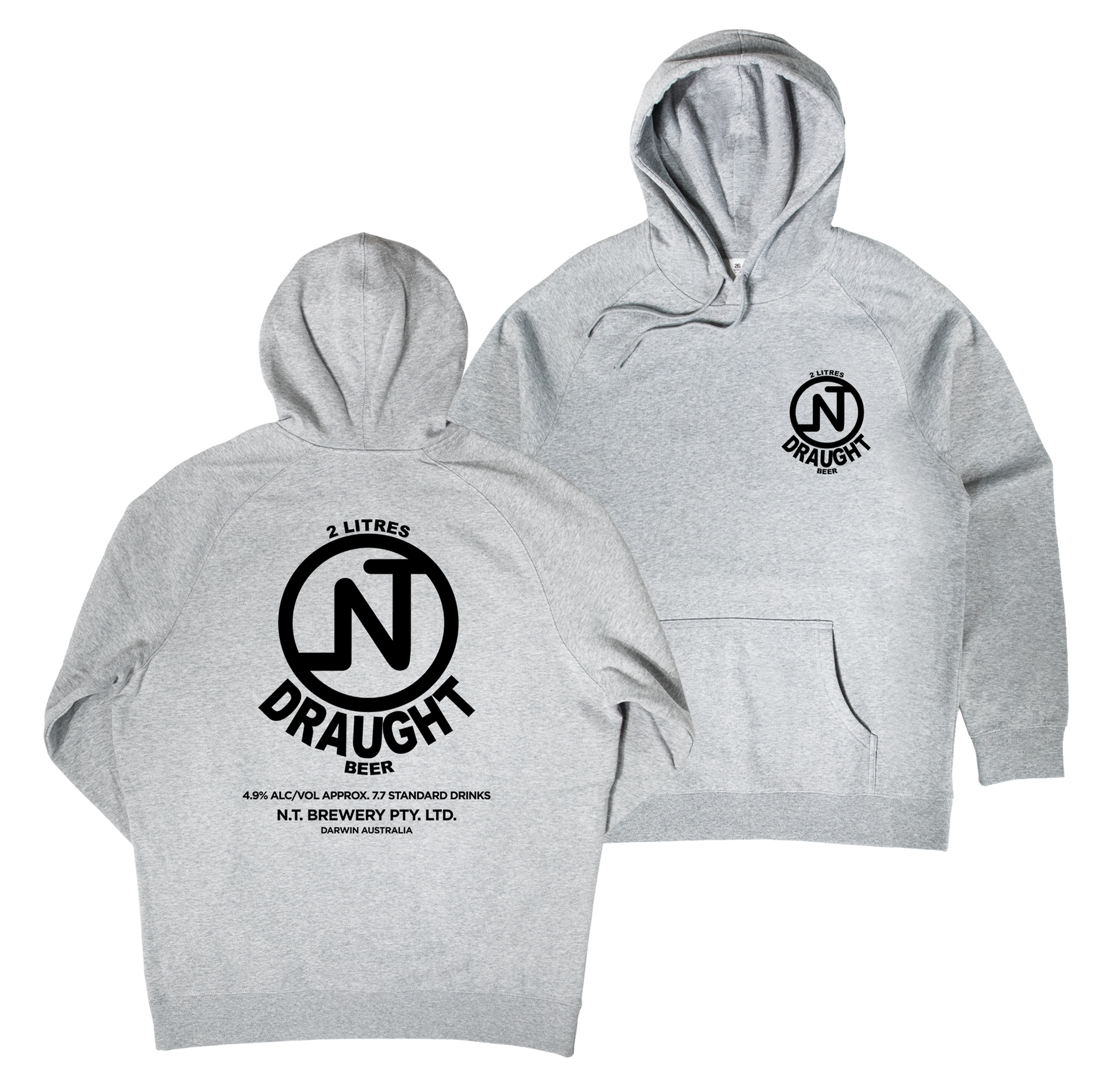 NT Draught Hoodie — Grey Marle