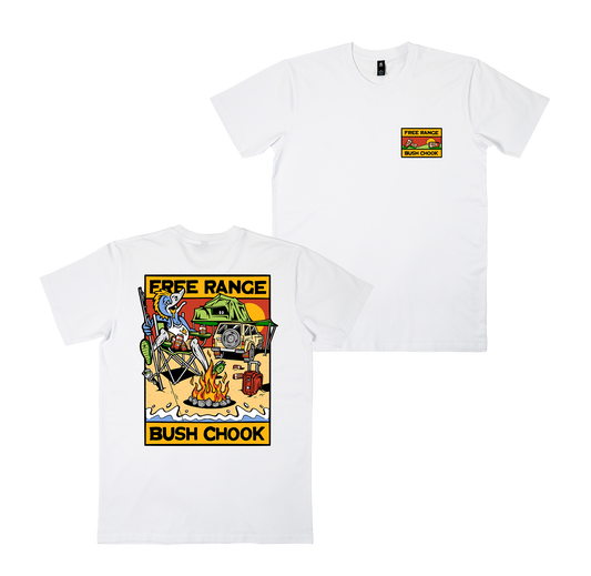 Free Range Chook Tee White