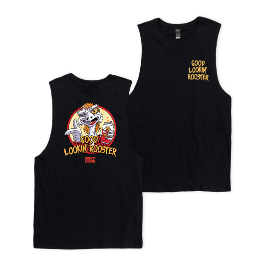 Good Lookin' Rooster Muscle Black