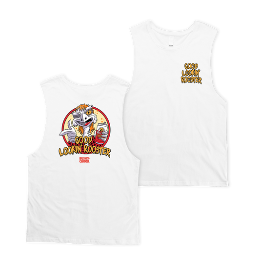 Good Lookin' Rooster Muscle White