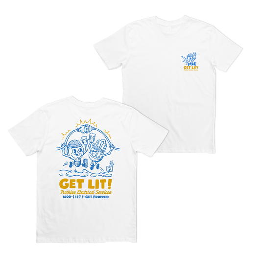 Get Lit Tee White