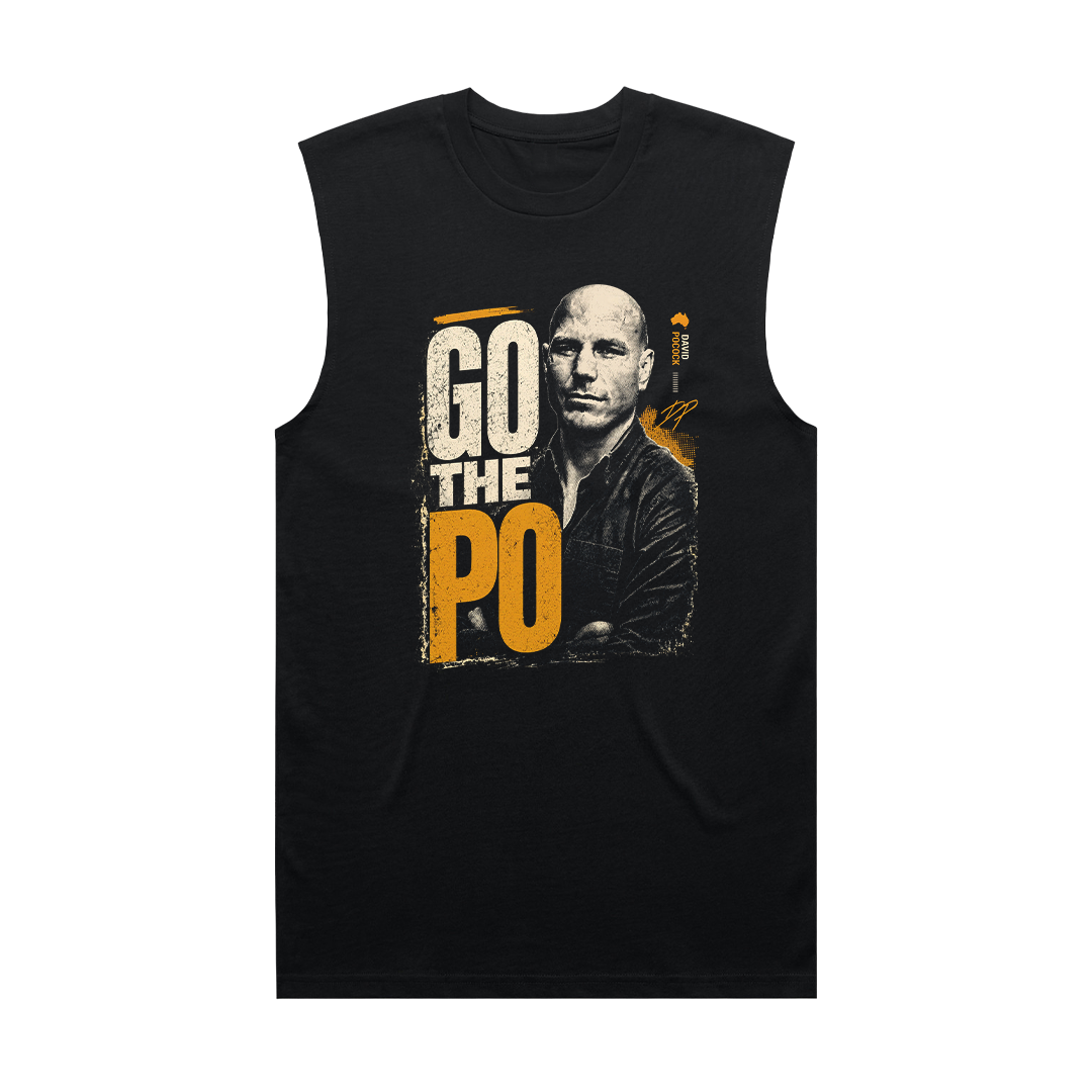 Go The Po Muscle Tee Black
