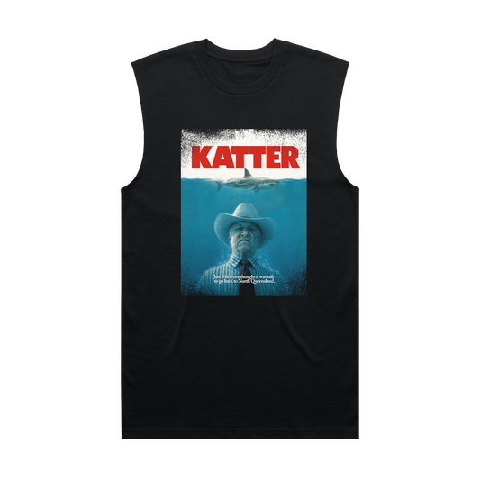 Katter Jaws Muscle Tee Black