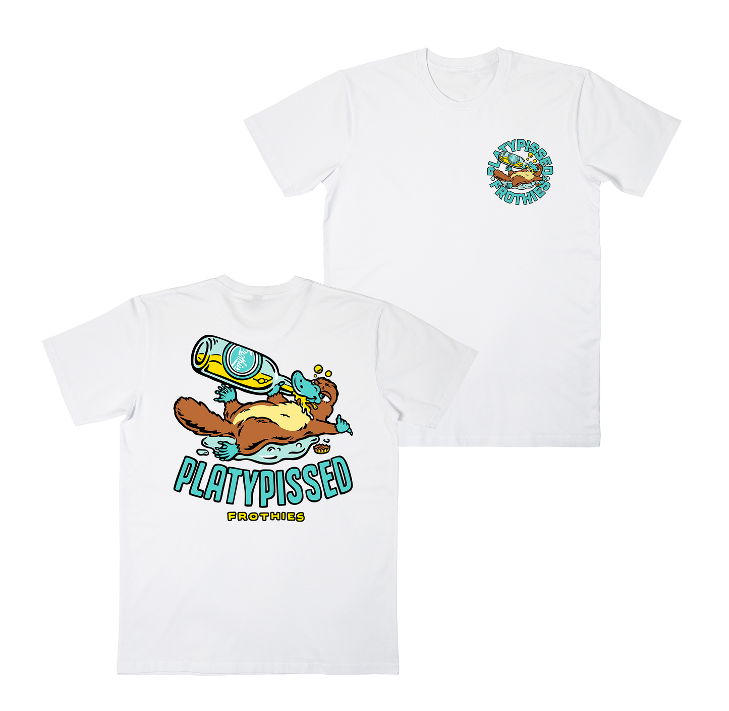 Platypissed 2 Tee White