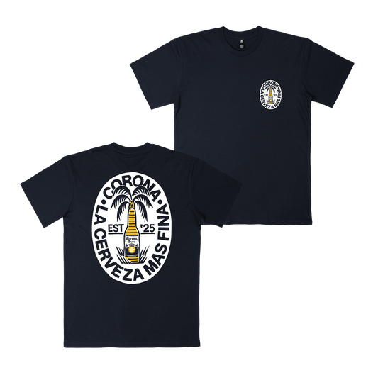 Beach Flora Tee Navy