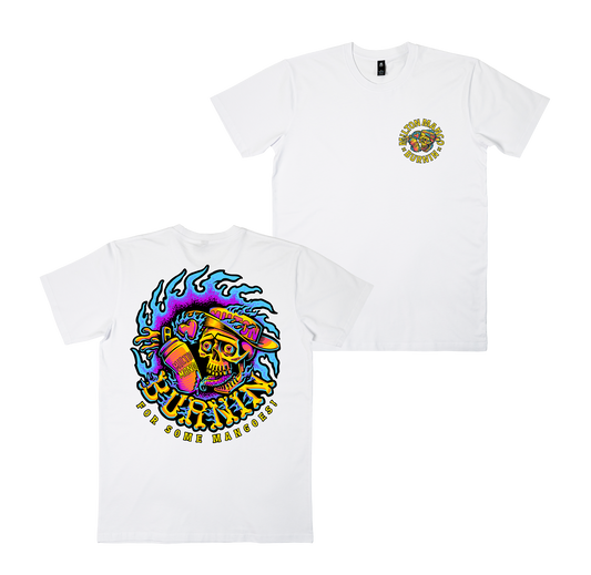 Burnin' 2 Tee White