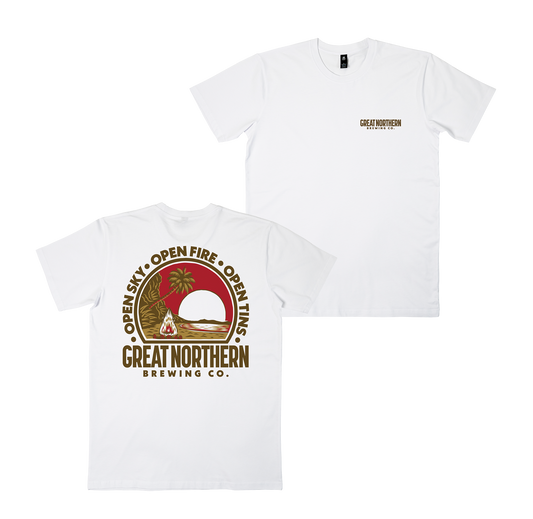 Open Sky Open Fire Tee White