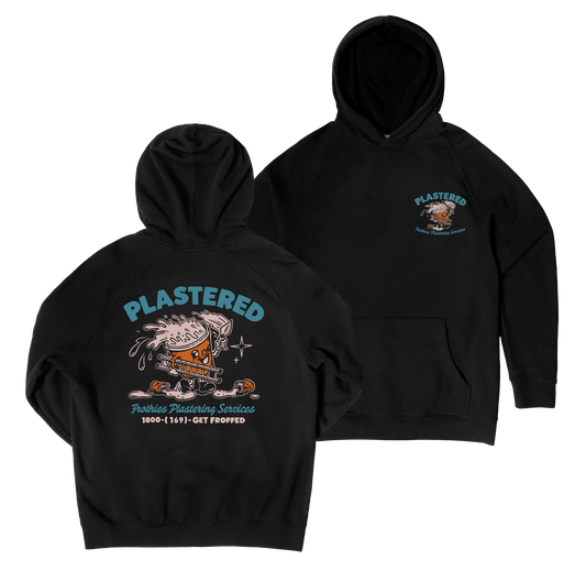 Plastered Hoodie Black