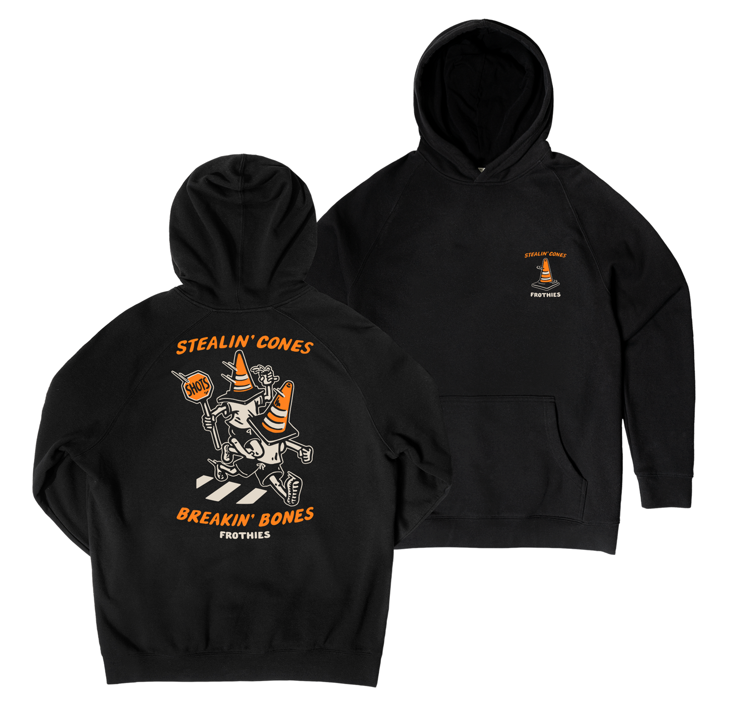 Stealin' Cones Hoodie Black