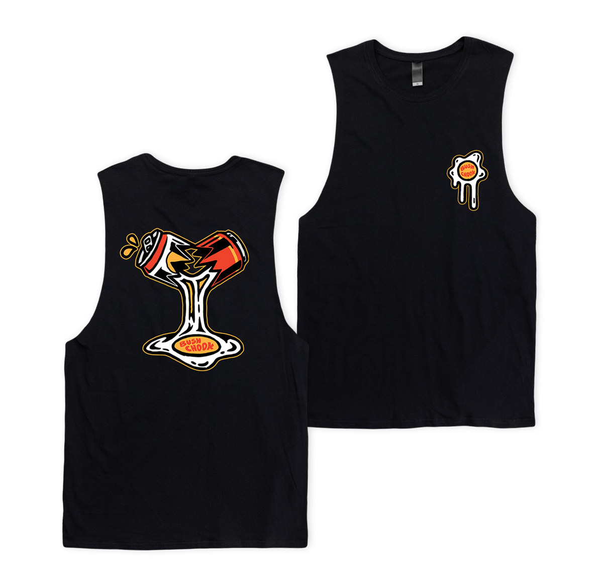Bad Egg Muscle Tee Black Muscle Bush Chook