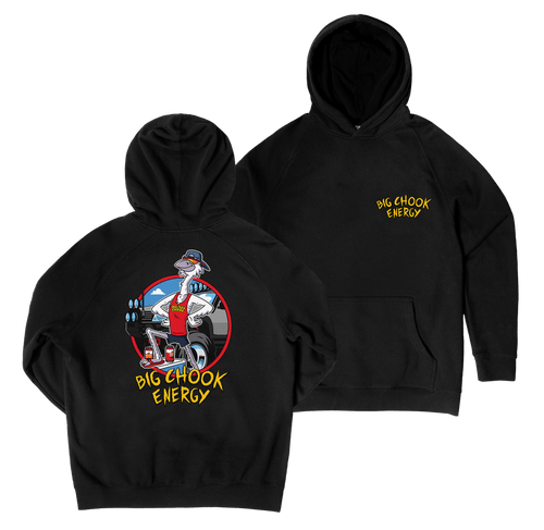 Big Chook Energy Hoodie Black Hoodie Bush Chook