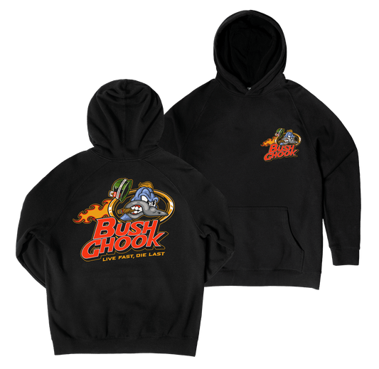 Brass Chook Hoodie Black Hoodie Bush Chook
